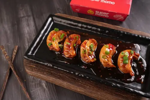 Chicken Pan Fried Momo in Sweet Chilli